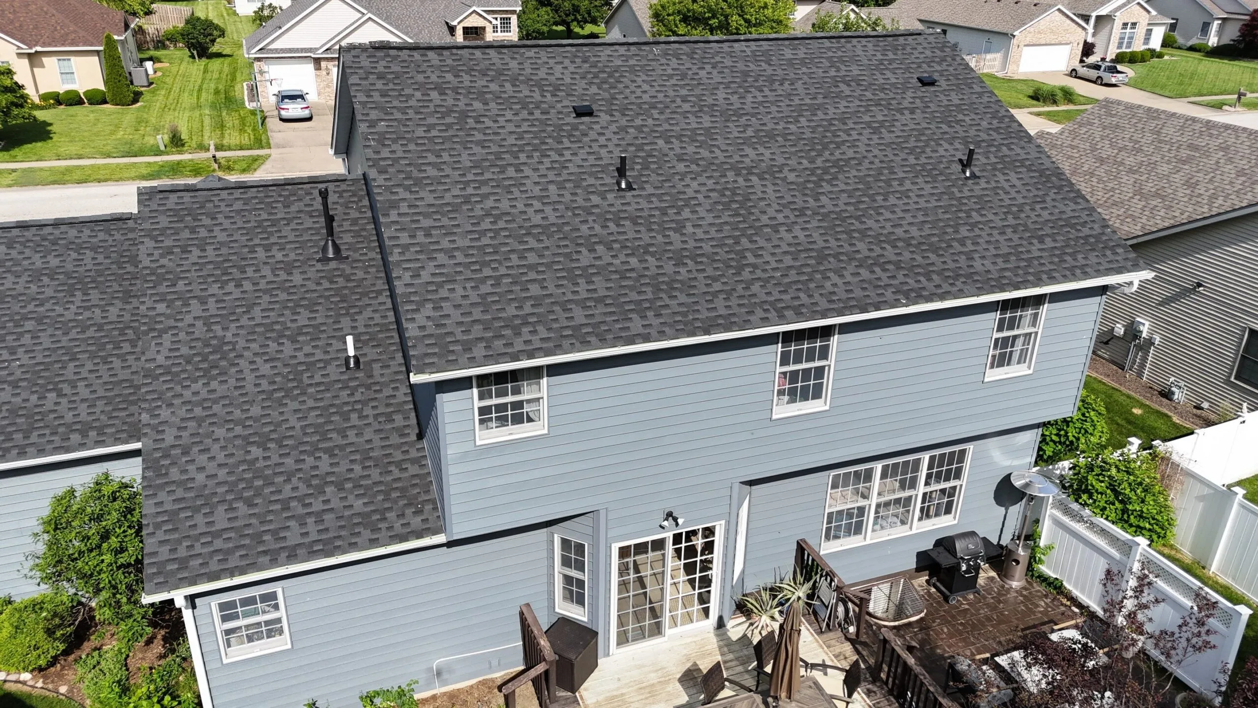 Energy-efficient roofing Springfield IL — GAF asphalt shingle roof installed by Sutton's
